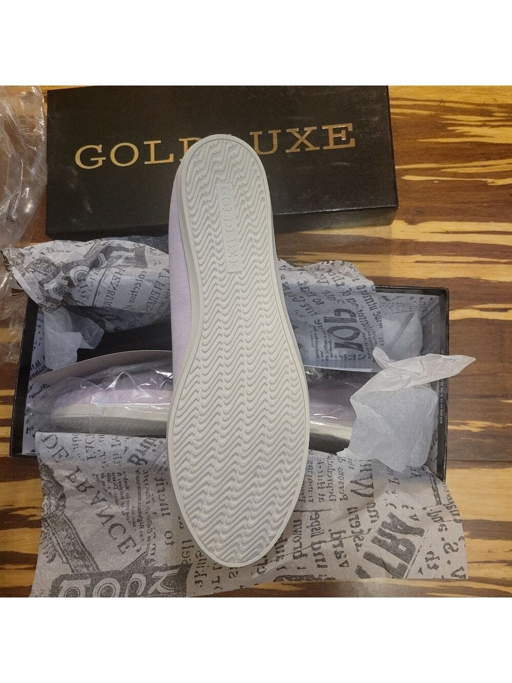 NIB Goldluxe slip-on flats in a soft blush pink/lavender tone, size 10 - Picture 3 of 7